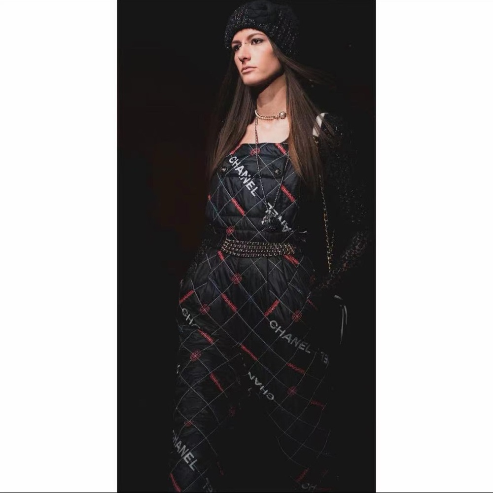 Chanel Black Quilted Jumpsuits